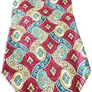 Givenchy Gentleman Tie Medallion Scroll 100% Silk Made‎ USA Luxury Designer